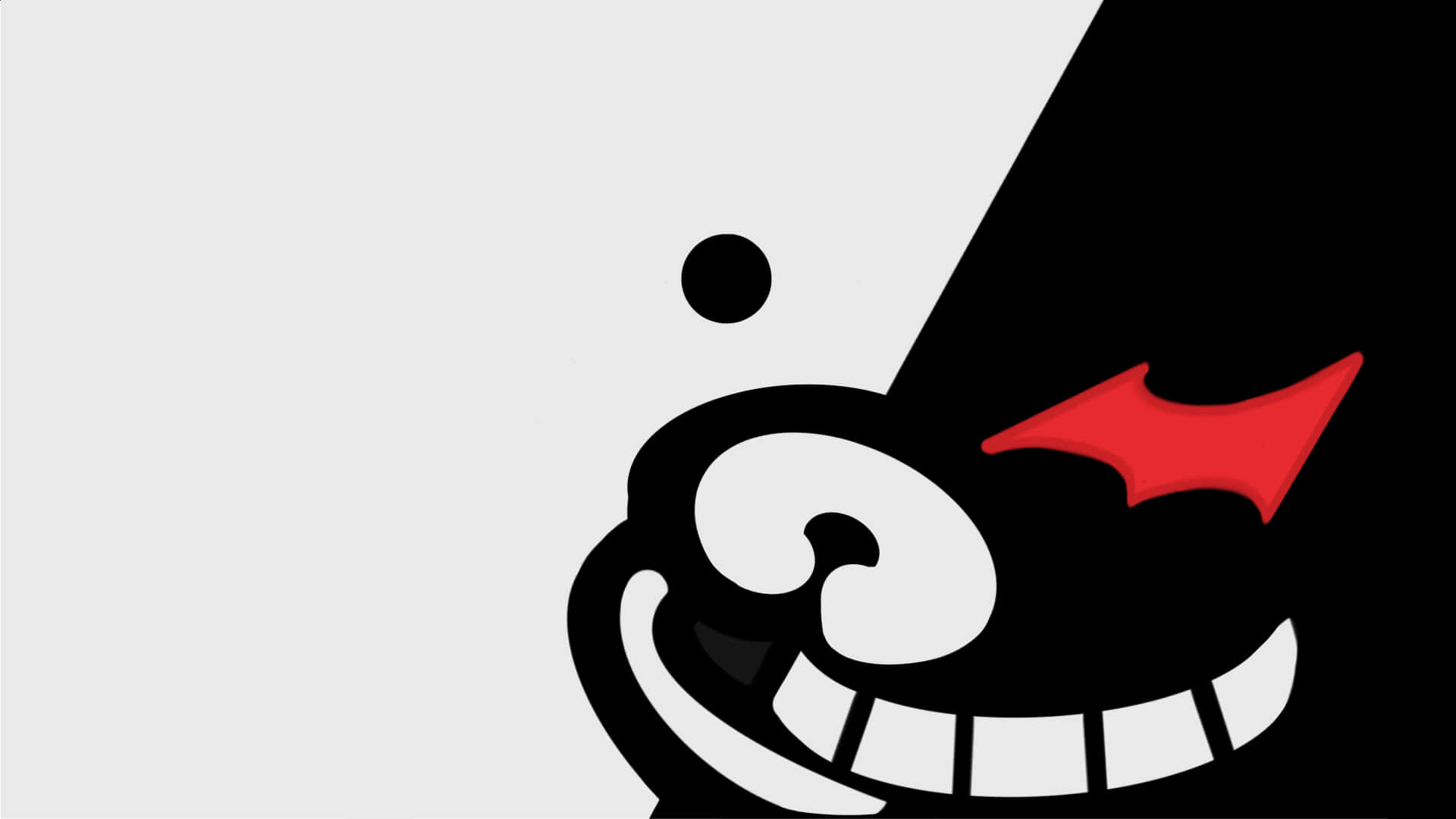 Ilustraciónminimalista De Las Características Faciales De Monokuma Fondo de pantalla