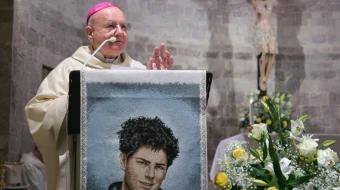 Mons. Sorretino es el obispo de Asís, donde Carlo Acutis fue beatificado en 2020