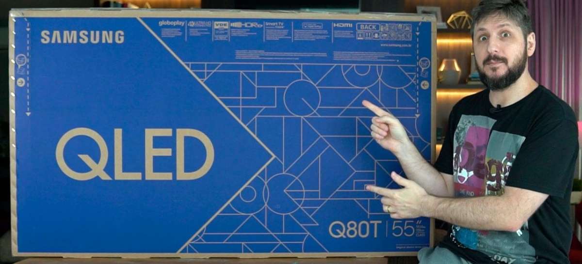 Unboxing da Q80T: TV QLED da Samsung voltada para o público gamer