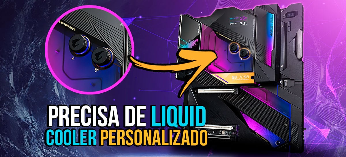 Placa-mãe sensacional e imponente não aceita coolers normais, só liquid cooler personalizado