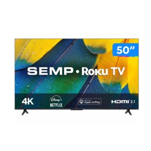 Smart TV Semp 50”, LED, 4K UHD, Preto