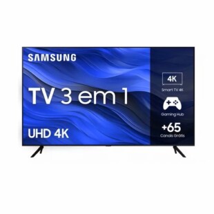 Smart TV Samsung 43", 4K UHD, CU7700, Preto