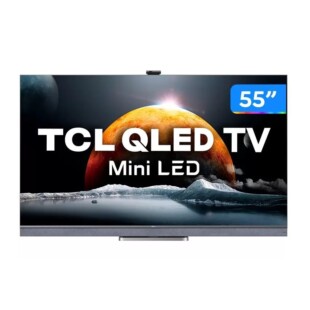 Smart TV TCL 55”, Mini LED, 4K UHD, Chumbo