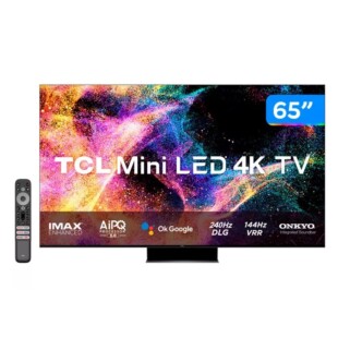 Smart TV TCL 65", QLED, Mini LED, 4K UHD, Preto