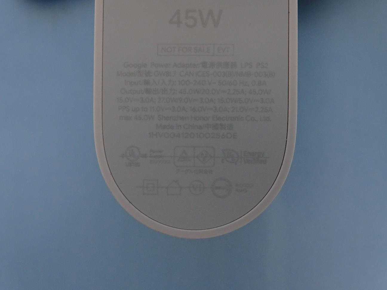 Google 45W charger NCC Photo 1