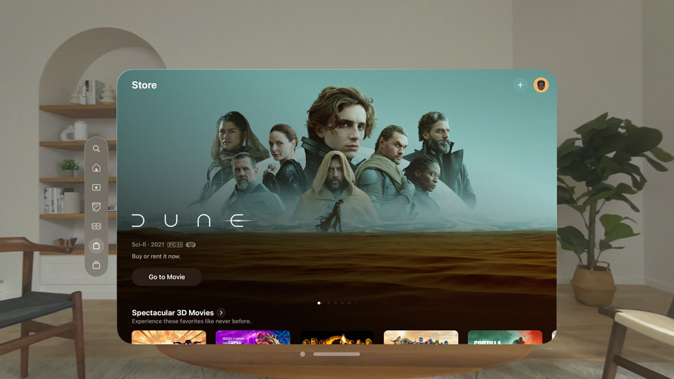 Dune in 3D wird auf der Apple Vision Pro gezeigt.