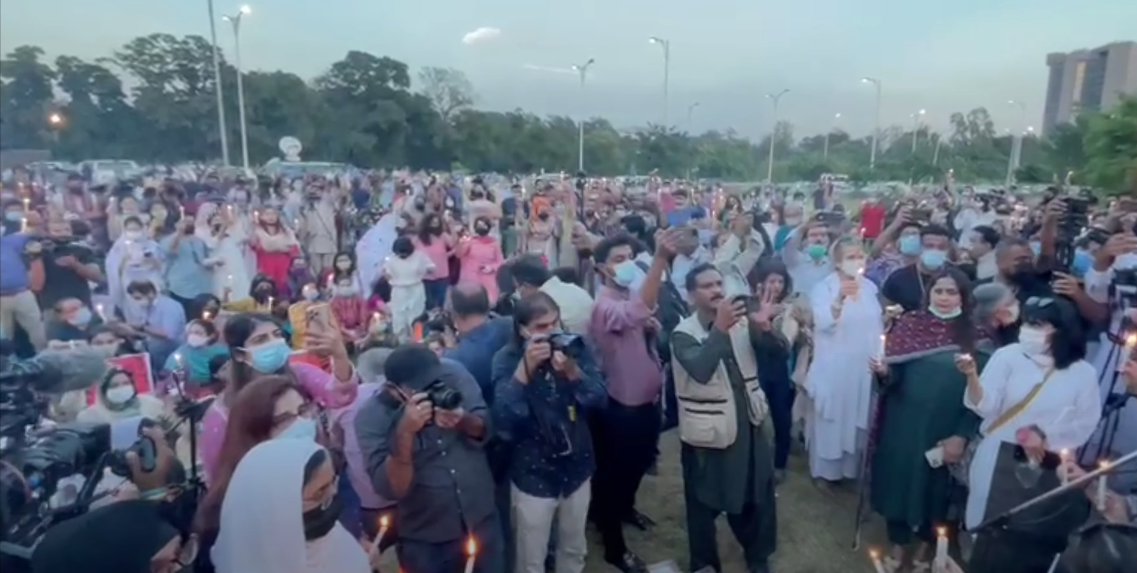 Candlelit Vigil for Noor at the Islamabad Press Club 