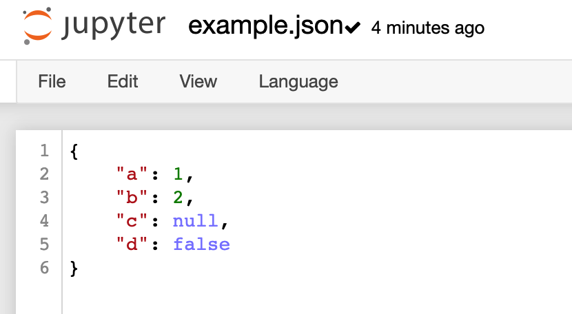 A JavaScript Object Notation File