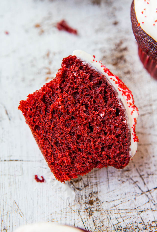 Red Velvet Cupcakes with Cream Cheese Frosting — If you’ve ever wanted to make red velvet cupcakes from scratch that are as good as those you’d find in a bakery, try this hassle-free recipe!