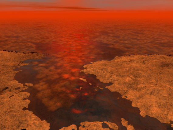 BBVA-OpenMind-Yanes-5 lugares protegidos para buscar vida extraterrestre_4 La NASA planea enviar a Titán en 2028 un dron llamado Dragonfly, que explorará la superficie para analizar su habitabilidad. Crédito: NASA/JPL-Caltech/USGS.