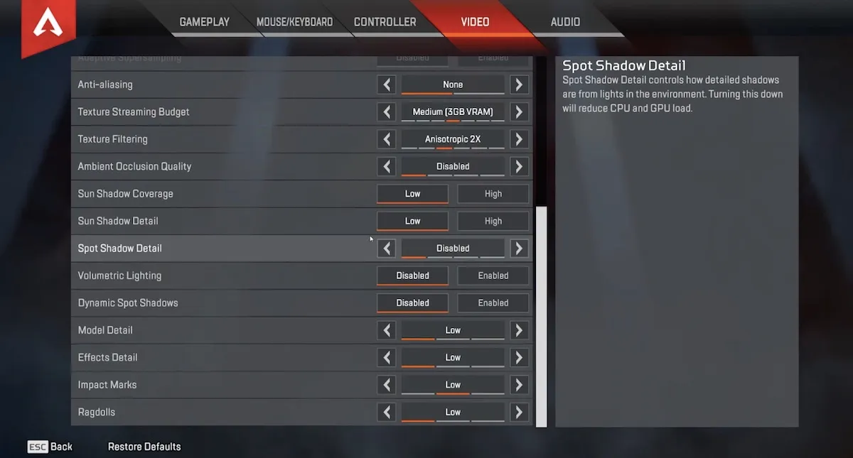 Best Apex Legends Settings