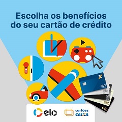 Escolha os benefícios do seu cartão de crédito.