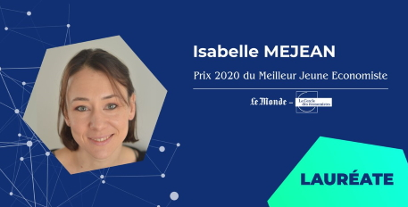 Félicitations à Isabelle Méjean, lauréate 2020 du prix du meilleur jeune économiste, décerné par Le Monde et Le Cercle des économistes