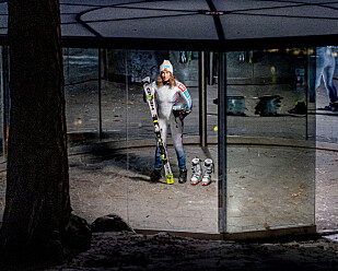 Alpinist Maria Tviberg fotografert i Ekebergparken i Oslo. Vintersportens siste dager.