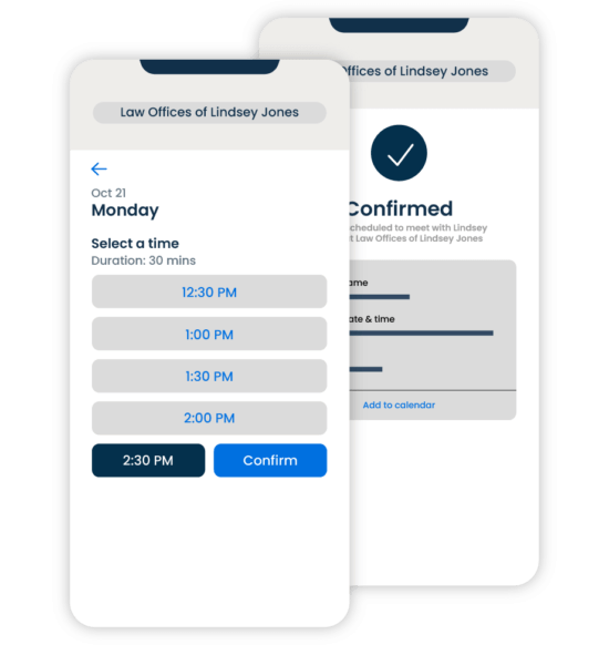 Clio Grow Simplified UI Appointment Booking Scheduler