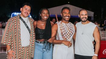 Lucas Buda, Leidy Elin e Marcus Vinícius, do BBB24, e Fred Nicácio, do BBB23, se encontraram no evento que acontece neste final de semana no Parque do Ibirapuera, em São Paulo