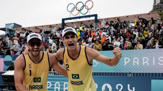 André e George estrearam com vitória contra o Marrocos por 2 sets a 0 