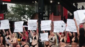 Manifestação das candidatas ocorreu em frente ao Museu de Arte Moderna de São Paulo (MASP), na Avenida Paulista