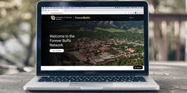 computer showing the Forever Buffs Network homepage