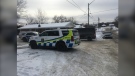 CTV News has confirmed there is still a heavy police presence in the area on Saturday morning with Greater Sudbury Police Service (GSPS) Forensic Unit and Ontario Provincial Police (OPP) now on-scene assisting with the investigation. Feb. 13/21 (Alana Everson/CTV News Northern Ontario)