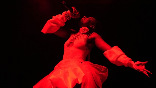 Debby Friday performs at the Polaris Music Prize gala in Toronto, on Tuesday, Sept. 19, 2023. THE CANADIAN PRESS/Chris Young