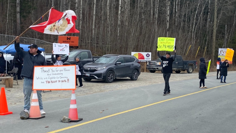 Some members of Atikameksheng Anishnawbek west of Sudbury are upset about how their chief and council plan to distribute their share of the $10 billion Robinson Huron Treaty settlement. (Angela Gemmill/CTV News)