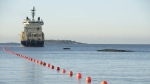 The C-Lion submarine telecommunications cable being laid to the bottom of the Baltic Sea off the shore of Helsinki, Finland, on October 12, 2015. (Heikki Saukkomaa/Lehtikuva/AFP/Getty Images/FILE via CNN Newsource)