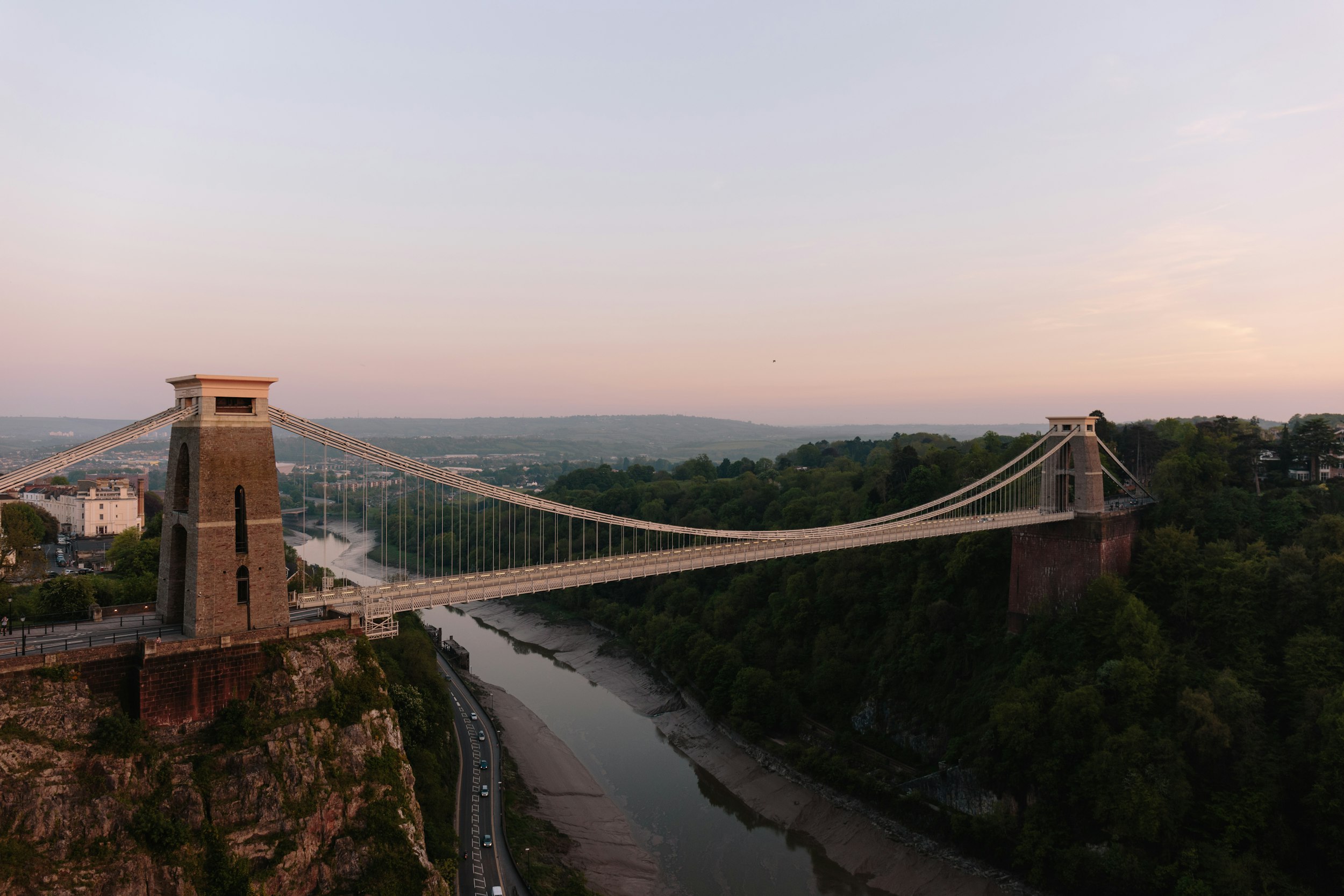 aerial view of bridge