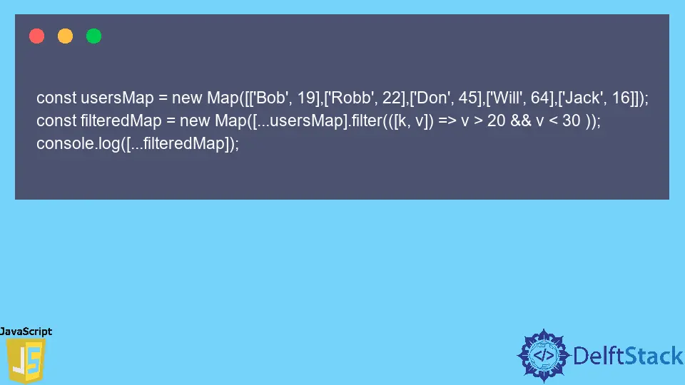 Filtro de mapa de JavaScript