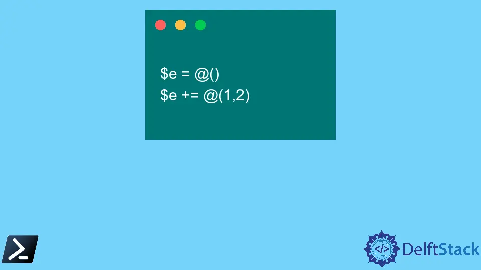 Come creare un array vuoto di array in PowerShell