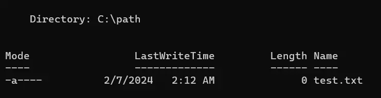 powershell eine Textdatei erstellen - Ausgabe 2