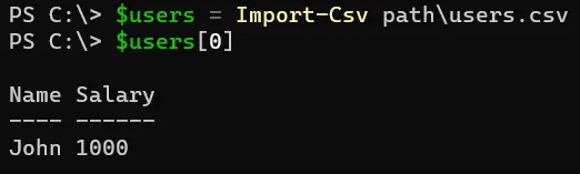 ler arquivos csv para array no powershell - saída 2