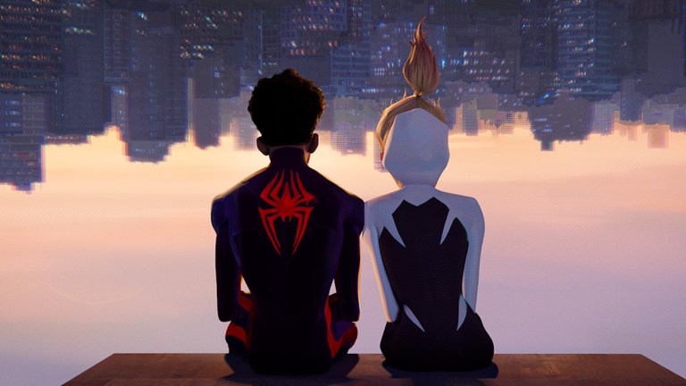 Miles Morales and Spider-Gwen in Spider-Man: Across the Spider-Verse