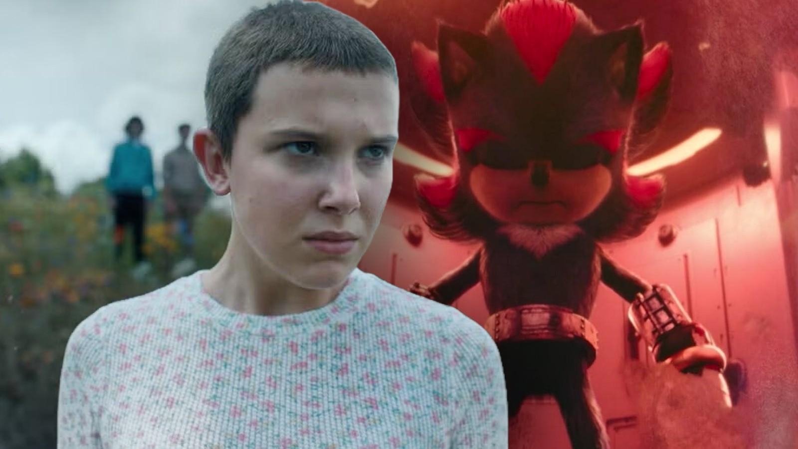 Eleven in Stranger Things and Shadow the Hedgehog