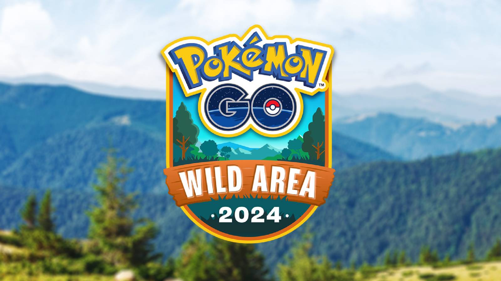 Key art for Pokemon Go shows the logo for the new Wild Area 2024 event