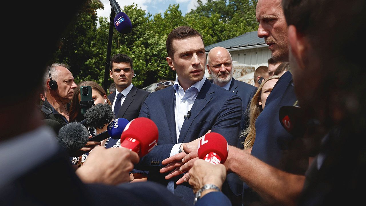 Jordan Bardella, President of the French far-right National Rally.