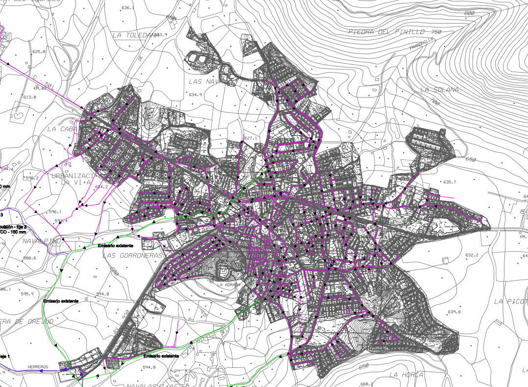Red de saneamiento de La Adrada. Archivo EP. (Normas urbanísticas municipales octubre 2011)