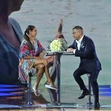 Jorge Javier Vázquez entrevista a Isabel Pantoja en el plató de 'Supervivientes 2019'