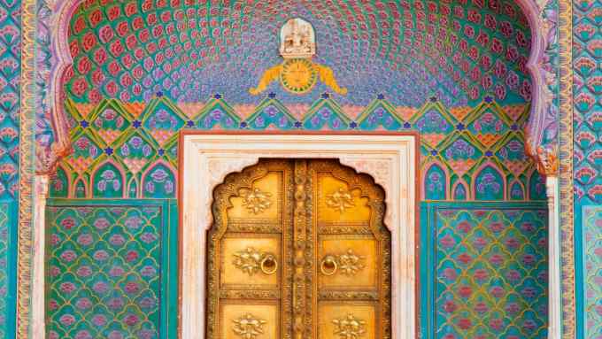 The rose gate in Jaipur’s City Palace