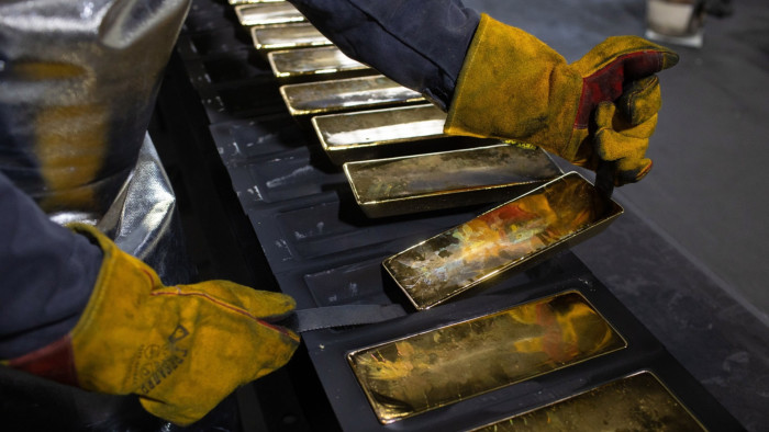 Gold ingots in Russia