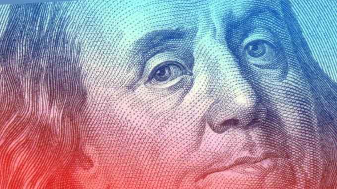 A close-up of a $100 bill