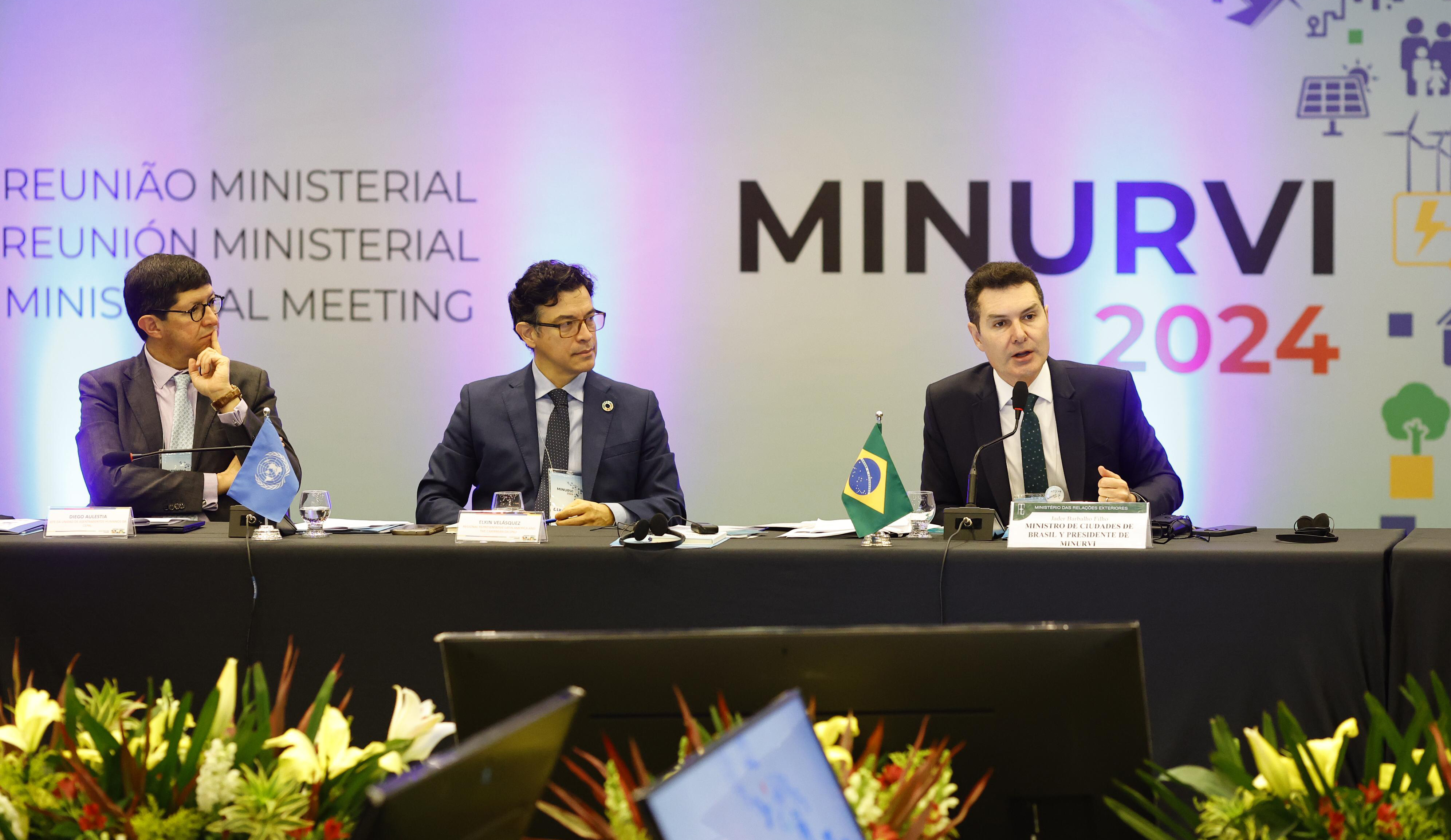 O Brasil foi representado pelo ministro das Cidades e presidente do MINURVI em 2024, Jader Filho, que conduziu os debates realizados ao longo do dia