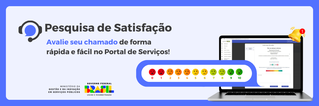 Com apenas dois cliques, você pode nos dizer como foi sua experiência e ajudar a aprimorar nossos serviços. Saiba como: