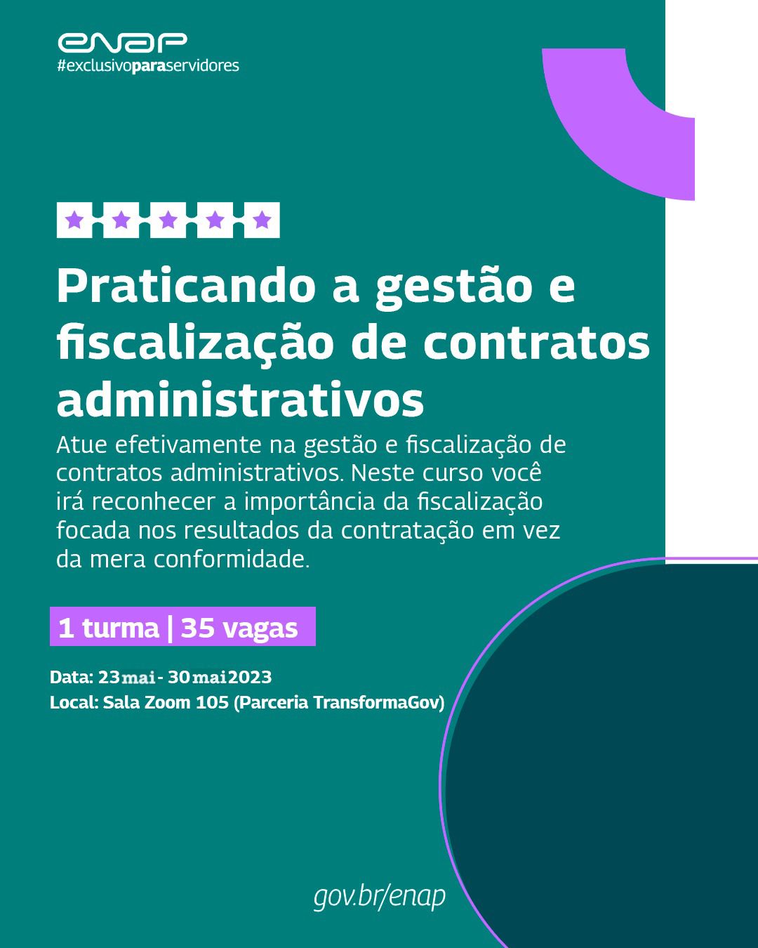 Card de divulgação do curso Praticando a gestão e fiscalização de contratos administrativos