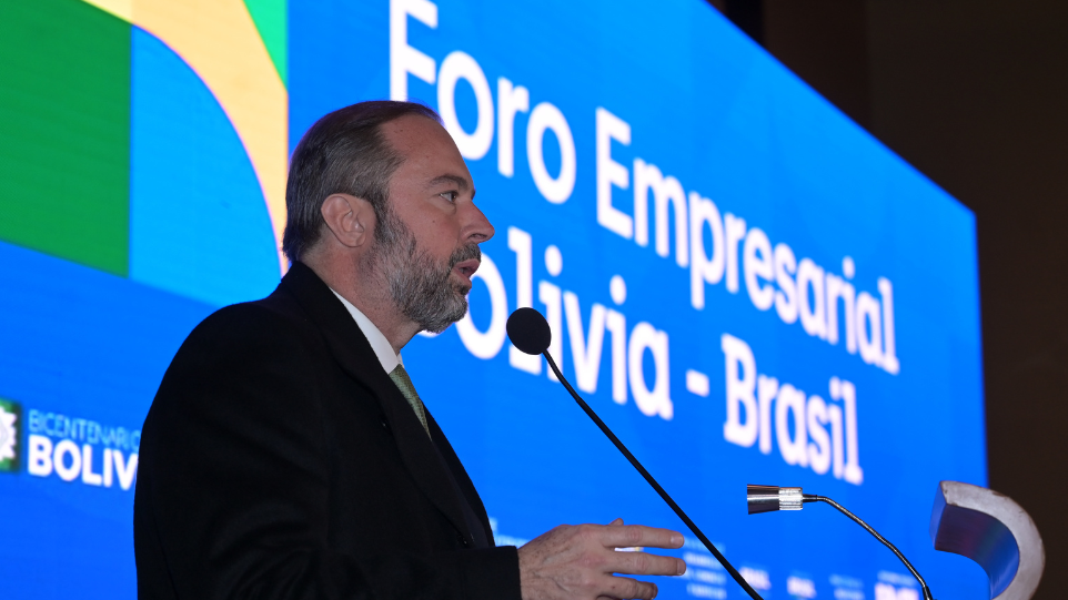 Ministro de Minas e Energia discursou no Fórum Empresarial Bolívia-Brasil, que acontece em Santa Cruz de La Sierra, na Bolívia