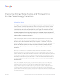 Cover Image Of Improving Energy Data Access and Transparency for the Clean Energy Transition Report