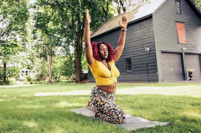 Woman doing yoga