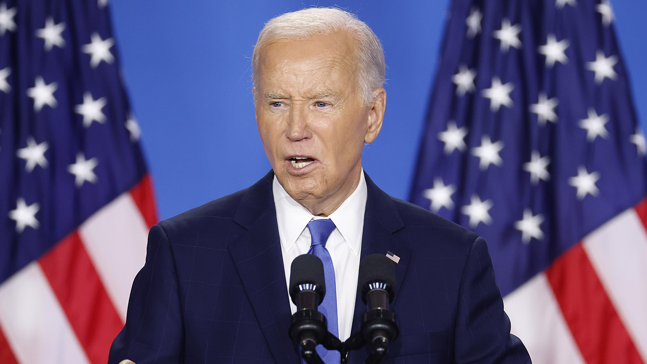 President Joe Biden holds news conference at the 2024 NATO Summit on July 11, 2024 in Washington, DC.