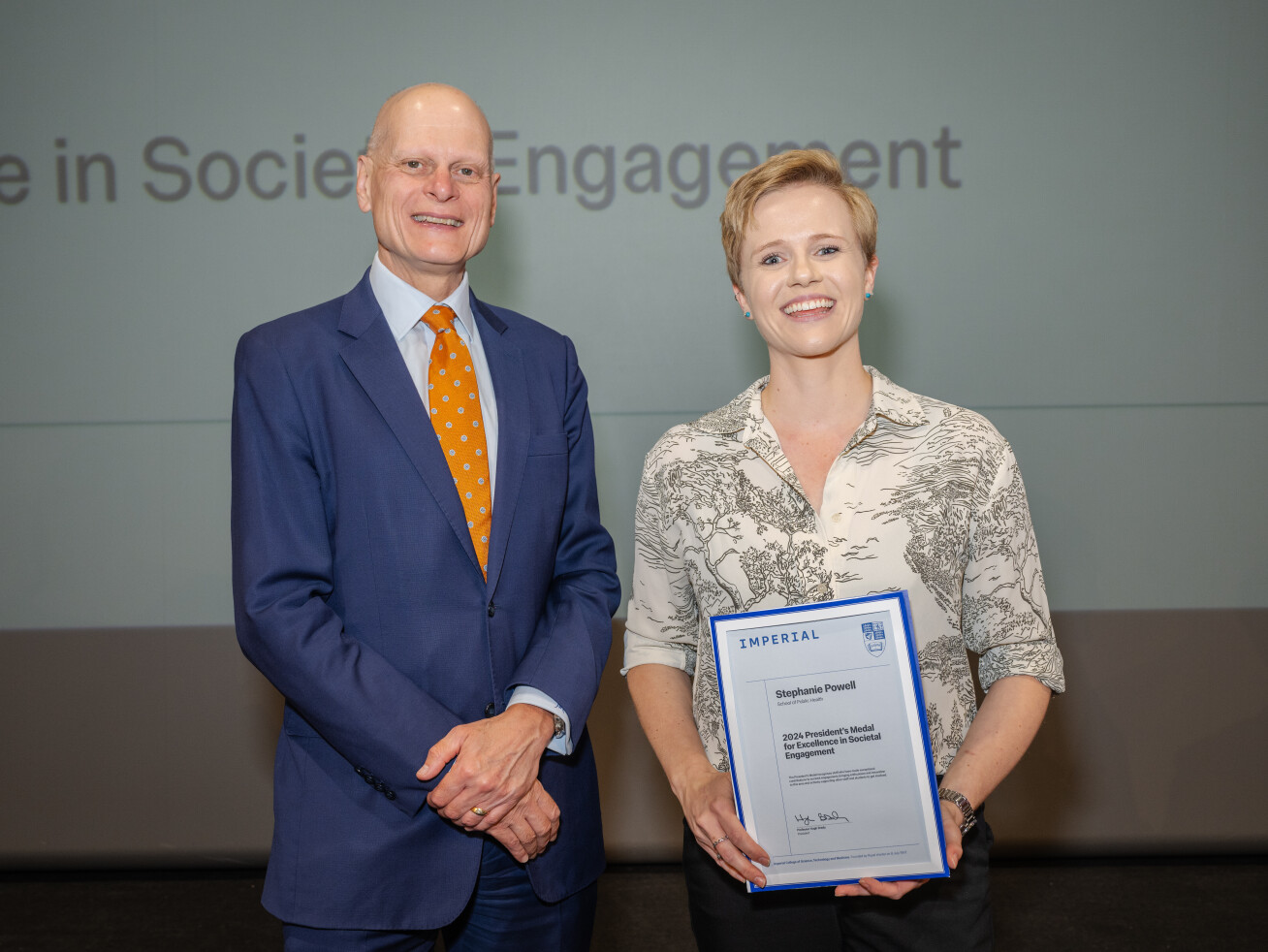 Professor Ian Walmsley and Stephanie Powell