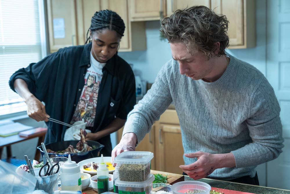 'THE BEAR' — “Sundae” — Season 2, Episode 3 (Airs Thursday, June 22nd) Pictured: (l-r) Ayo Ebebiri as Sydney Adamu, Jeremy Allen White as Carmen “Carmy” Berzatto. CR: Chuck Hodes/FX.